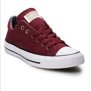 Converse all star maroon shoes